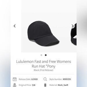 lululemon athletica Women's Run Hat - Black